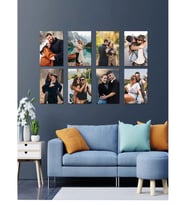 Kişiye Özel 8 Fotoğraflı Dikdörtgen Mdf Tablo