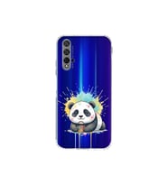 Honor 20 ile Uyumlu Splash Panda Tasarımlı Şeffaf Silikon Kılıf