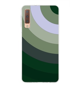 Samsung Galaxy A7 (2018)  Kapak Renk Cümbüşü Tasarımlı Şeffaf Silikon Kılıf