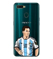 Oppo A5S/AX7/A12 Uyumlu Lionel Messi Desenli Şeffaf Telefon Kılıfı