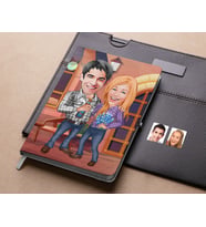 Bk Gift Kişiye Özel Sevgililer Karikatürlü Beyaz Defter-50 , Arkadaşa Hediye , Sevgiliye Hediye
