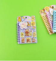 Capybara Tasarımlı Sulu Kapaklı Defter - 8 Sayfa Sticker Hediyeli (Mor)