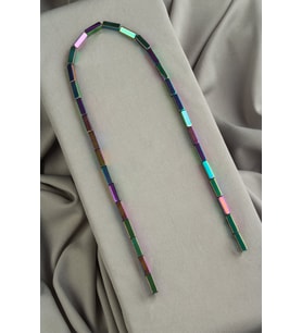 Hematit Doğal Taş Parlak Gökkuşağı Dikdörtgen Kesim 4x13mm Dizi [AA]