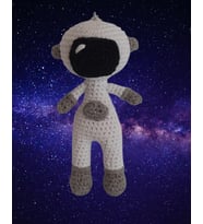 Maskot Astronot Amigurumi Organik Anahtarlık Oyuncak