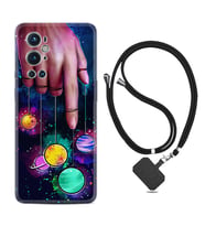 Tecno Spark 9 Pro Kılıf Silikon Boyun Askılı İpli Desenli Silikon Finger planet 1740