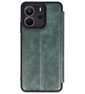 Redmi Note 14 4G Kılıf Flip Cover - Koyu Yeşil