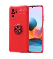 Xiaomi Redmi Note 10 Kılıf Yüzüklü Magnetli Ravel Case (Kırmızı)