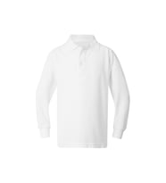 Erkek Çocuk Uzun Kollu T-shirt Polo Yaka Pamuklu BEDENLER YAŞLARLA  BİREBİR UYUMLUDUR (Beyaz)