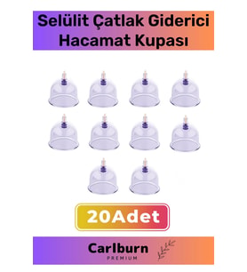 Premium Series Çatlak Vakumlu 5 Numara Hacamat Kupası 20 Adet