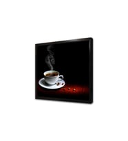 Kahve Fincanı Çerçeveli Mdf Tablo