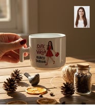 Kişiye Özel Karikatürlü Cute But Virgo Başak Burcu T Kupa Doğum Günü Hediyesi