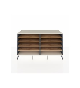 Kronos Konsol 8 Raflı  176x59x99 Antrasit-Aytaşı/Çam