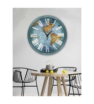 Retro Tasarımlı Duvar Saati 35X35 CM (Baskılı)