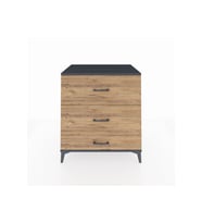 Kronos Şifonyer 3 Çekmeceli 88x59x96 Antrasit-Çam