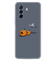 Huawei Nova Y70 Y90 Nova 9 SE  Kılıf Desemli Silikon Orange Escape 1374