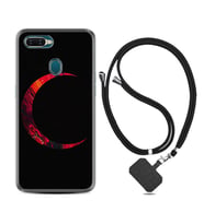 Oppo A5S A15 A16 A54 A55 A73 A74 Kılıf Boyun Askılı Silikon Red Moons 1747