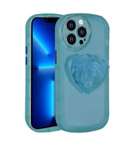 Uyumlu Model Apple iPhone 13 Pro Max Kılıf Diamond Pop Soketli Renkli Kapak (Mavi)