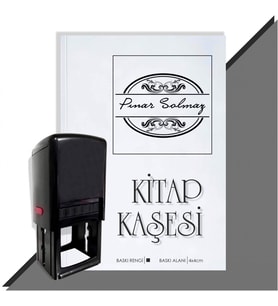 Kişiye Özel  Çerçeveli 7  Kitap Kaşesi (Siyah)