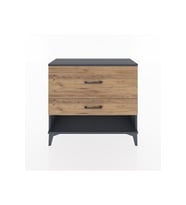 Arges Şifonyer 2 Çekmeceli 88x30x80 Antrasit-Çam
