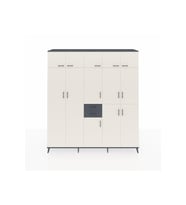 Hyperion Dolap 10 Raflı 2 Çekmeceli 3 Askılı 220x44x243 Antrasit-Aytaşı/Antrasit