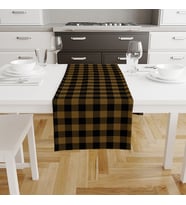 Adawall Sarı - Siyah Kare Runner 140x45CM