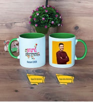Drama Öğretmeni Kupa Bardak Yeşil Fotoğraflı Öğretmenler Günü Hediyesi