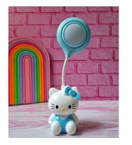 Sanrio Hello Kitty Tasarımlı Şarzlı Çocuk Odası Masa Lambası (Mavi)