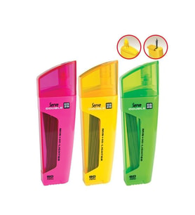 SERVE DOUBLE KALEM UCU 0.5 2B-FOSFORLU KALEM SARI-PEMBE 2Lİ