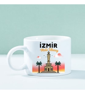 Kişiye Özel İzmir Tasarımlı Motto Kahve Fincanı – Şehir Aşıklarına Özel Şık Tasarım