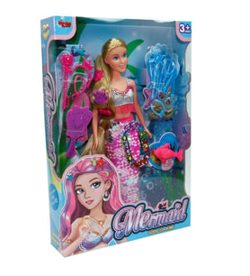 Vardem Kutulu 29Cm Aksesuarlı Deniz Kızı Bebek Pembe
