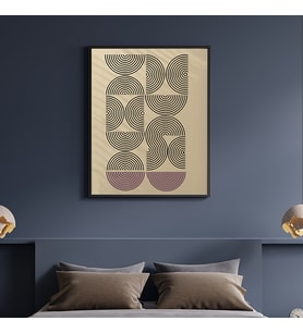 Geometrik Soyut Poster / Renkli Modern Sanat / Duvar Tablosu / İşyeri Hediye / Hediye / Özel Tasarım Poster (Siyah)