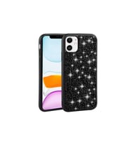 Apple iPhone 11 Uyumlu Kılıf Parlak Taşlı Tasarım Zore Linea Kapak (Siyah)