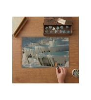 Pamukkale Travertenleri - Denizli Tasarımı 240 parça Ahşap Puzzle Ahşap Kutuda MP00092