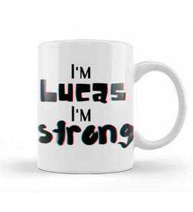 Lucas Name Custom Design Gift Baby Gift For Him Kupa Bardak Porselen