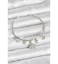 Kuğu Charmlı Gümüş Renk Kadın Bileklik - TJ-BB8036