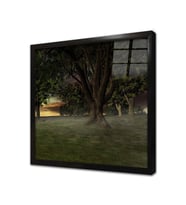 Yeşil Doğa Çerçeveli Cam Tablo