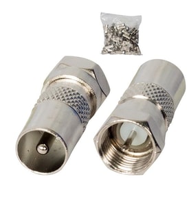 Ayt F Konnektör Erkek 60 Ohm Erkek Çevirici Metal Konnektör