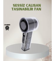 100 Kademeli Ayarlanabilir Mini Fan Dijital Ekranlı Serinletici