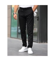 Slim Fit Likralı Jogger Pantolon (Siyah)