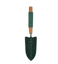Ahşap Saplı Kürek 35 Cm Metal Bahçe Küreği, Ahşap Saplı Bahçe El Küreği (Yeşil-Siyah)
