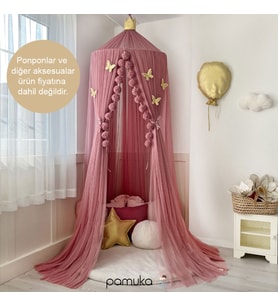 Pamuka Tül Cibinlik Plus Dusty Rose