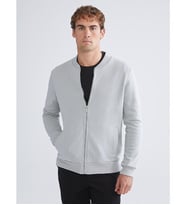 LC WAIKIKI Gri Kolej Yaka Erkek Kalın Fermuarlı Sweatshirt