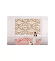 Pastel Renkli Geometrik Desenli Duvar Kağıdı-5784
