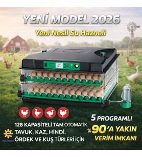 Fx-128 Model Tam Otomatik Kuluçka Makinesi – Çift Katlı, Çift Güç Sistemli, Su Hazneli Yeni Nesil İn