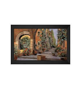 Manzara Temalı Kanvas Tablo 50 x 70 cm Siyah Çerçeve