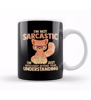 I m Not Sarcastic Just Intelligent Cute Red Panda Kupa Bardak Porselen