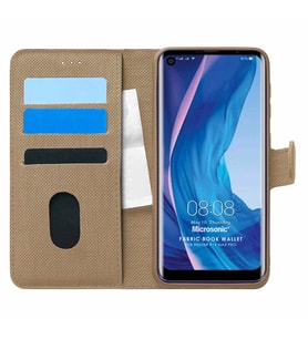 Microsonic Reeder P13 Blue Max Pro Kılıf Fabric Book Wallet Gold