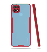 Oppo A15 Kılıf Zore Parfe Kenarları Pastel Renk Silikon Kılıf (Kırmızı)
