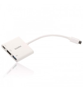 DARK DARK DK-AC-U31X32 TYPE-C - HDMI_USB 3.0 Çevirici Adaptör Beyaz