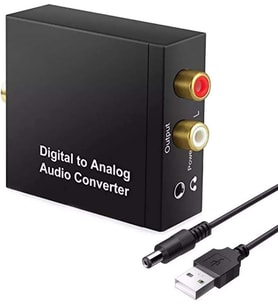 5057 Dijital To Analog Optik Ses Tos Çevirici Dönüştürücü Adaptör, 3.5mm